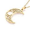 304 Stainless Steel Pendant Necklaces NJEW-T018-53G-5