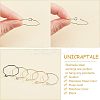 30Pcs 5 Colors Ion Plating(IP) 316 Surgical Stainless Steel Hoop Earrings Findings STAS-UN0030-95-4
