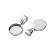 304 Stainless Steel Pendant Cabochon Settings STAS-L282-010P-03-2