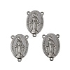 Holy Oval Carved Virgin Mary Tibetan Style Alloy Chandelier Component Links LS-TIBEP-LF0961YKG-B-LF-2