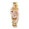 Brass Micro Pave Cubic Zirconia Fold Over Clasps KK-U037-26G-03-1