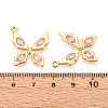304 Stainless Steel Pave Cubic Zirconia Pendants STAS-T064-86G-05-3