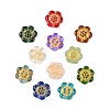 Baking Paint and Golden Metal Enlaced Glass Beads X-DGLA-T004-10M-1