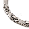 Tarnish Resistant 201 Stainless Steel Byzantine Chain Bracelets BJEW-B078-88P-2