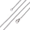 Tarnish Resistant Rolo Chain Necklace for Men LS-NJEW-F027-14-2mm-1