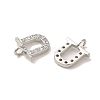 Initial Letter Brass Micro Pave Cubic Zirconia Pendants ZIRC-F008-U-2