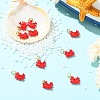 Brass Enamel Pendants X-KK-C143-54A-G-5