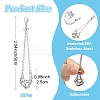 10Pcs 304 Stainless Steel Macrame Pouch Pendant Decorations HJEW-YW00109-3