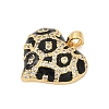 Brass Micro Pave Clear Cubic Zirconia Pendants KK-R221-01G-01-2