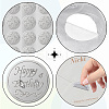 Round Plastic Silver Foil Embossed Picture Stickers DIY-WH20008-003-3