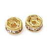 Brass Rhinestone Spacer Beads RB-YW0001-04B-01G-3