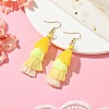 Colorful Tassel Pendants Dangle Earrings for Women EJEW-JE06106-2