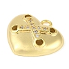 Cross Theme Real 18K Gold Plated Brass Micro Pave Clear Cubic Zirconia Pendants LS-KK-L219-06G-02-2