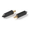 Faceted Natural Black Agate Pointed Pendants G-H252-F05-2