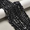 Synthetic Blue Goldstone Beads Strands G-P575-C06-6mm-1
