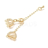 6-Holes 3-Strands Brass Lobster Claw Clasps KK-K388-71G-2