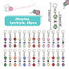 26Pcs 26 Styles Letter A~Z Acrylic Pendant Stitch Markers HJEW-NB00051-2