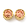 Ion Plating(IP)  304 Stainless Steel K9 Glass Transparent Glass Beads STAS-U024-18G-2