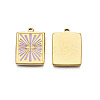 304 Stainless Steel Enamel Pendants STAS-N092-161B-1
