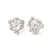 Flower Brass Bead Caps KK-V008-06P-1