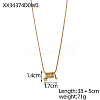 304 Stainless Steel Spiral Spring Pendant Necklaces STAS-OY007-63G-2