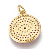 Brass Micro Pave Cubic Zirconia Pendants ZIRC-Q015-037G-2