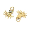 Brass Micro Pave Cubic Zirconia Charms KK-F926-01C-2