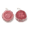 Dyed Natural Druzy Solar Quartz Crystal Pendants G-F693-01H-S-2