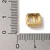 Rack Plating Brass Micro Pave Clear Cubic Zirconia Rectangle Multi-Strand Links KK-A229-24G-3
