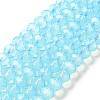 Baking Paint Transparent Glass Beads Strands DGLA-A034-J6MM-D08-1