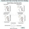 24Pcs 4 Styles 304 Stainless Steel Clip-on Earring Findings with Imitation Pearl Plastic Beaded STAS-SC0010-46B-2