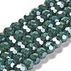 Electroplate Opaque Glass Beads Strands EGLA-A035-P8mm-A23-1