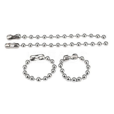 Tarnish Resistant 304 Stainless Steel Ball Chain Bracelets X-BJEW-G618-03P-1
