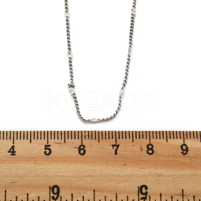Brass Curb Chains Necklaces for Women NJEW-D302-18P-1