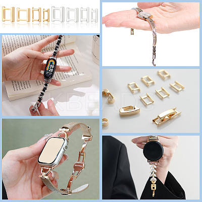 56Pcs 8 Styles Eco-Friendly Brass Watch Band Clasps KK-BC0009-75-1