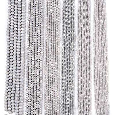 Electroplate Glass Beads Strands EGLA-A044-P3mm-B19-1