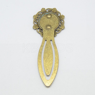 Tibetan Style Bookmark Cabochon Settings TIBE-S154-AB-NR-1