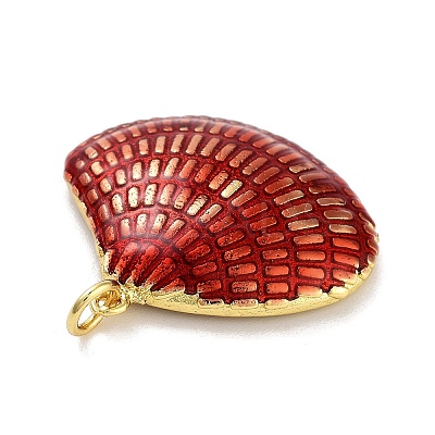 Real 18K Gold Plated Rack Plating Brass Enamel Pendants KK-M293-32G-01-1