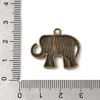 Elephant Tibetan Style Alloy Pendants TIBEP-R344-52AB-FF-1