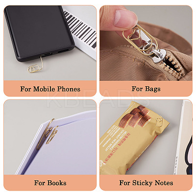 200Pcs 4 Style Carbon Steel Paper Clips FIND-TA0002-17-1