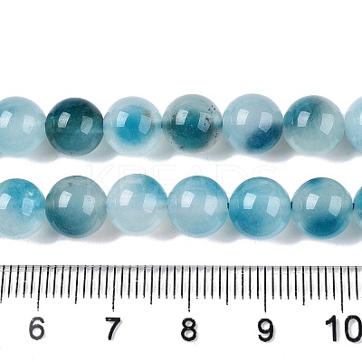 Dyed Natural White Jade Beads Strands G-T138-8mm-210-7-1