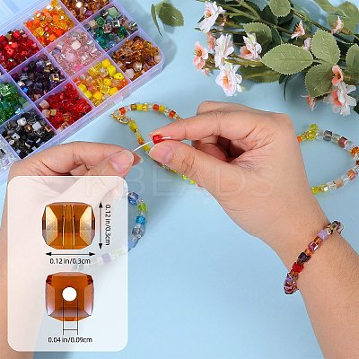 2 Bags Imitation Artificial Crystal Glass Beads GLAA-SZ0001-95A-05-1