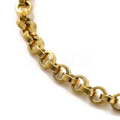 Ion Plating(IP) 304 Stainless Steel Cable Chain Bracelets BJEW-C079-02G-1