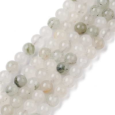 Natural Tianshan Cui Quartzite Beads Strands G-C102-B02-02-1