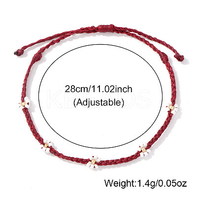 Handmade Glass Seed Bead Braided Bead Bracelets AU9604-2-1