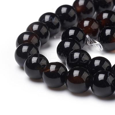 Natural Black Agate Beads Strands X-G-L555-04-8mm-1