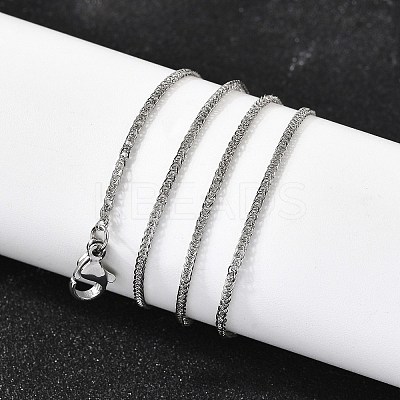1.2MM 304 Stainless Steel Wheat Chain Necklaces for Men STAS-V011-03A-P-1