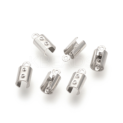 Tarnish Resistant 201 Stainless Steel Cord Ends LS-STAS-S057-38-1