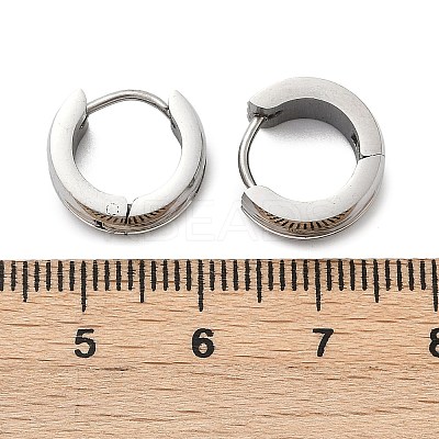 304 Stainless Steel Polishing Effect Hoop Earrings EJEW-M001-37P-1