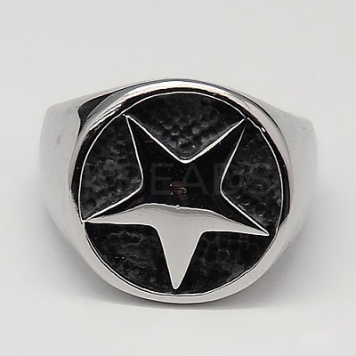 Tarnish Resistant Unique Men's Wide 304 Stainless Steel Rings RJEW-F006-032-20mm-1